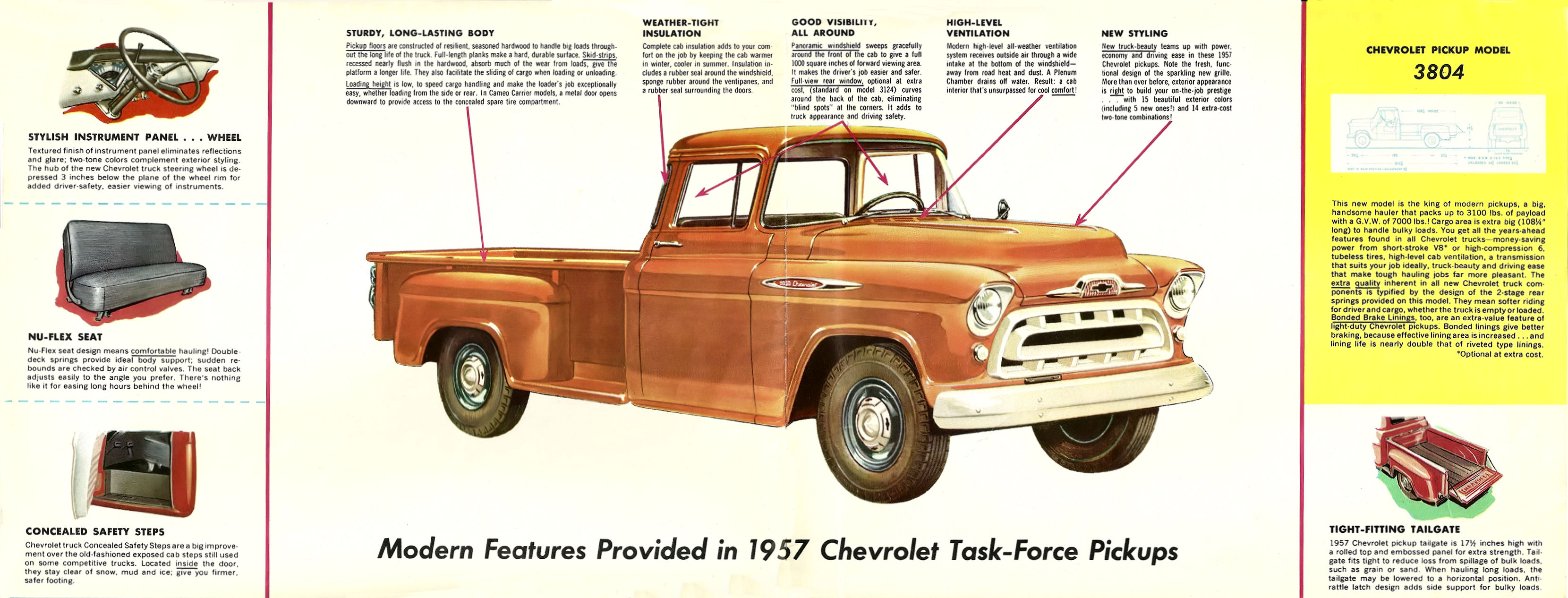 1957 Chevrolet Pickups Brochure